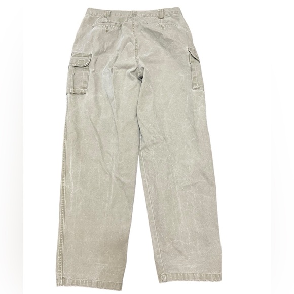 Men’s Cargo Outdoor Utility Workwear Pants Distressed Size 34 Tan - Picture 8 of 12